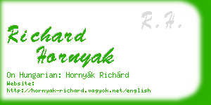 richard hornyak business card